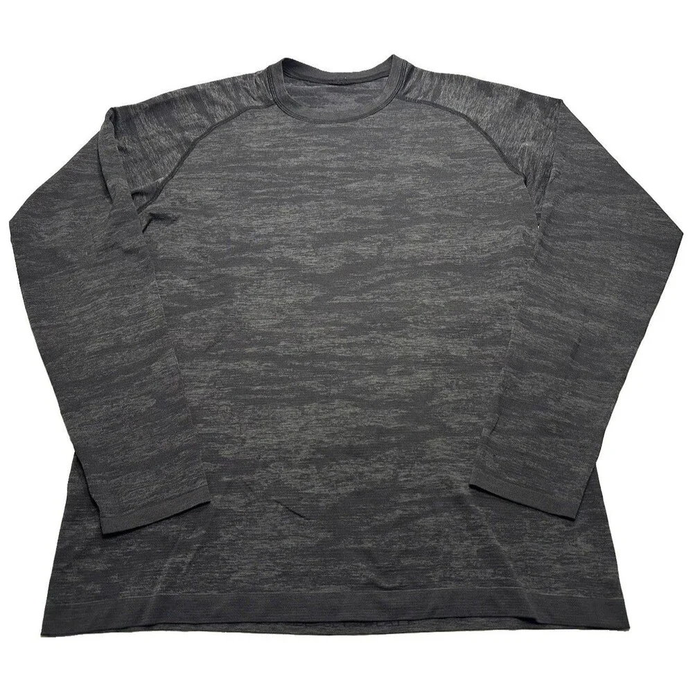 Lululemon Metal Vent Tech Long Sleeve Size Large Heathered Camo Black Anchor